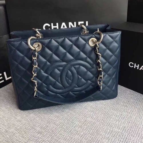 Geantă Chanel LE Boy Grand pentru cumpărături GST Royal Cannage Pattern A50995 Argintiu