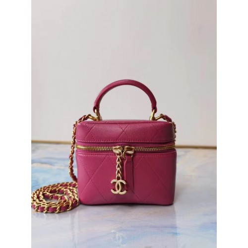 Ceas Chanel Lambskin Crystal Calfskin Metal auriu AS1889 roz