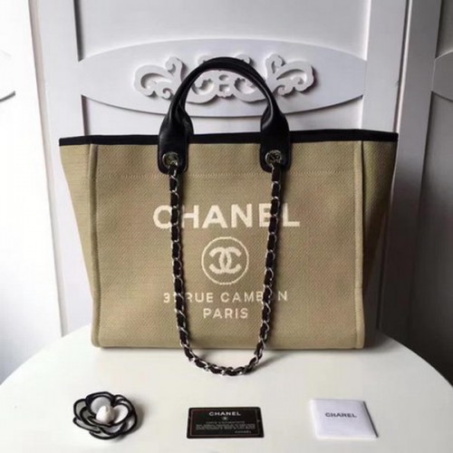 Chanel Geantă mare de cumpărături din pânză CHA1679 Caisă