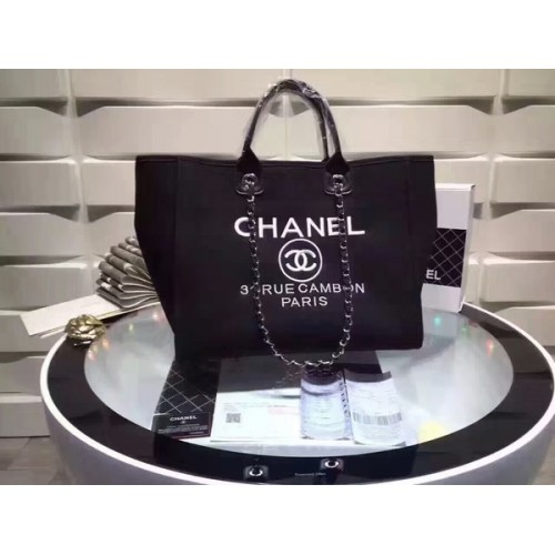 Chanel Geantă mare de cumpărături din pânză CNA1679 Neagră