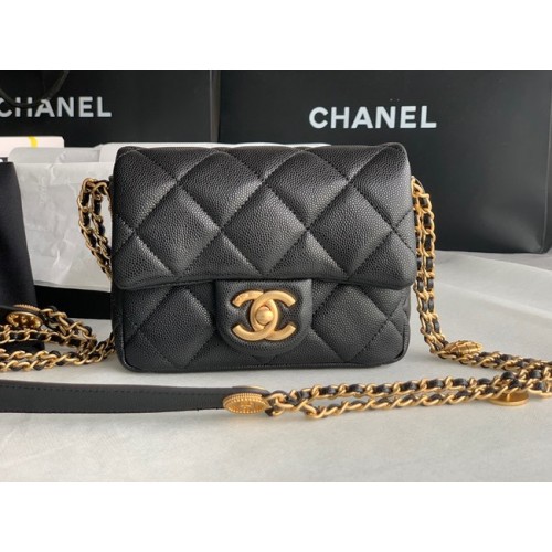 Chanel MINI FLAP BOX AS3368 negru