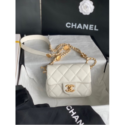 Chanel MINI FLAP BOX AS3368 alb