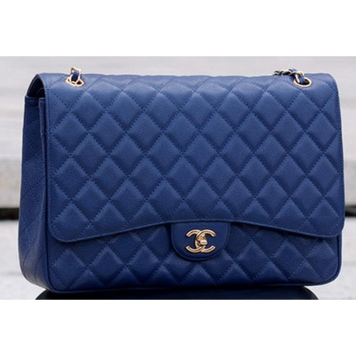 Geantă Chanel Maxi Quilted Classic Flap Model Royal Cannage A58601 Auriu