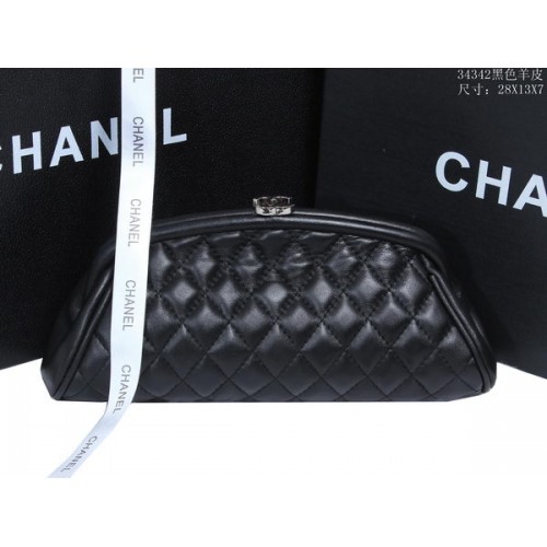 Geantă mini Chanel din piele de oaie A34342 Negru