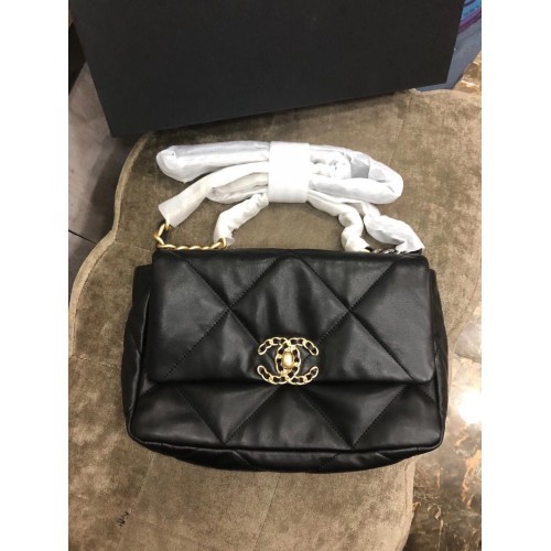 Geantă Chanel Original Leather 19 Flap AS1160 Negru