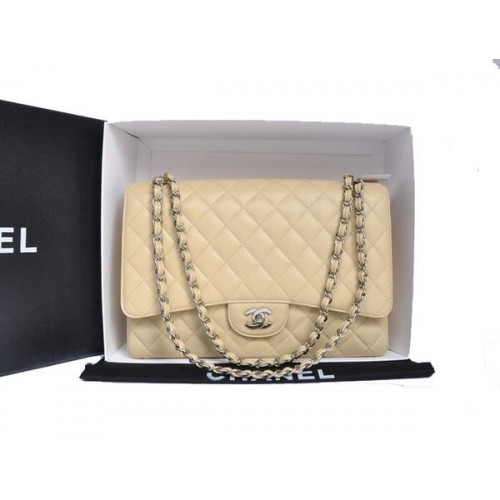 Geantă Chanel Original Caviar din piele Jumbo Flap A47600 Caisă