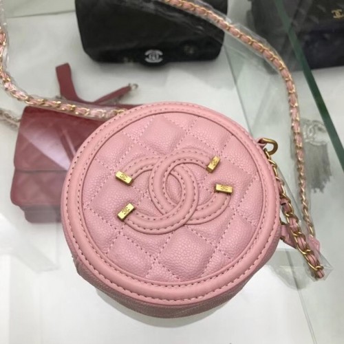 Clutch Chanel Original cu lanț A81599 roz