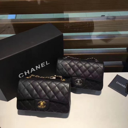Geantă Chanel Original Lather Flap Bag 1116 neagră