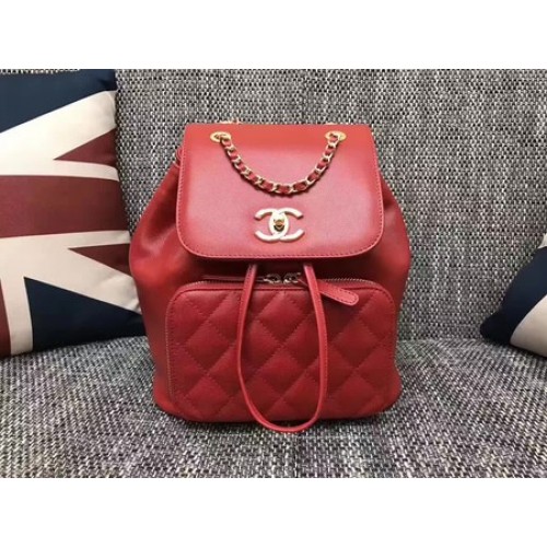 Rucsac Chanel Original din piele CHA2590 Roșu