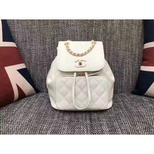 Rucsac Chanel Original din piele CHA2590 Alb