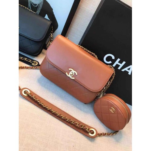 Geantă Chanel Original din piele C5787 maro