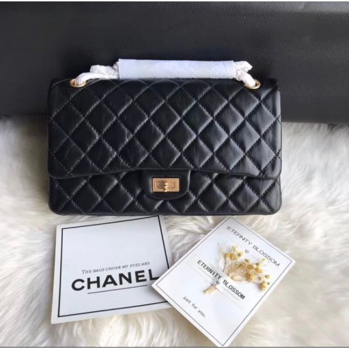 Geantă Chanel Original din piele neagră CC7867 aurie