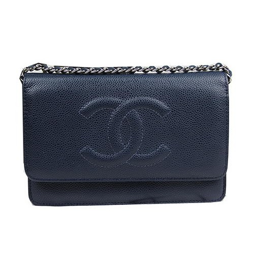 Genți mini cu clapă din piele Chanel Original A48654 Royal