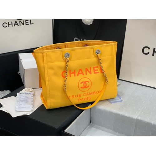 Chanel Original Medium Shopping Bag 67001 Galben