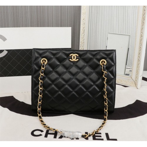 Chanel Original Geantă de cumpărături din piele A05360 Negru