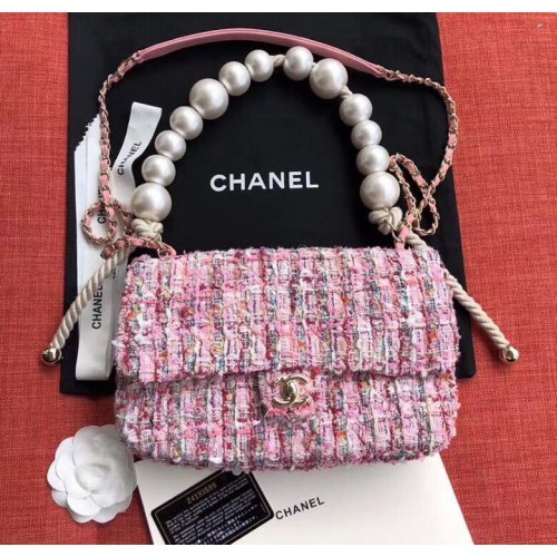 Geantă de umăr Chanel Original Pearl A1112 Roz