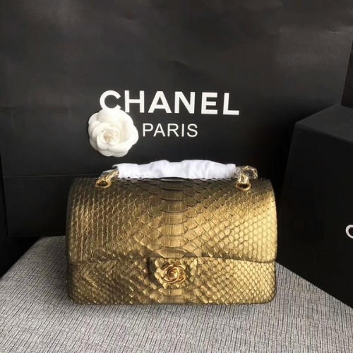 Geantă de umăr Chanel Original din piele de piton CF1112T