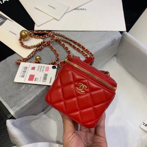 Geantă Chanel Original Small cu lanț clasic AP1447 roșie
