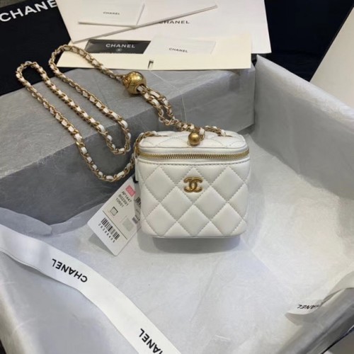 Geantă Chanel Original Small cu lanț clasic AP1447 albă