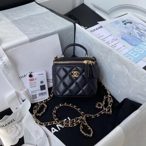 Geantă Chanel Original Small cu lanț clasic AP2198 neagră