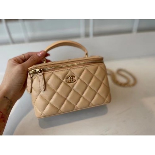 Geantă Chanel Original Small cu lanț clasic AP2199 Caisă