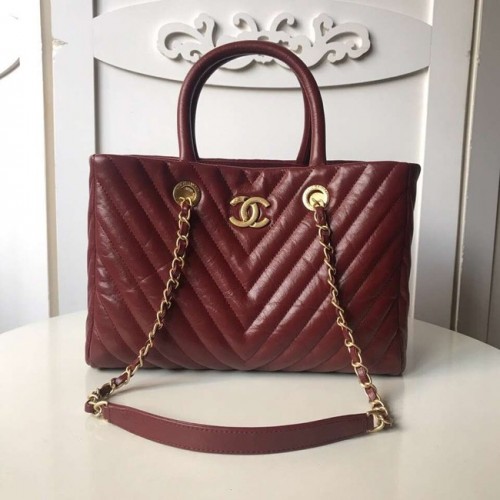 Geantă mare de cumpărături Chanel Original A57974 Burgundy