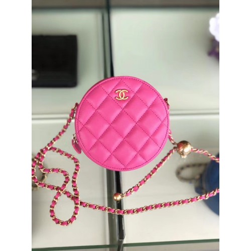 Geantă Chanel Original mini din piele de oaie AS1449 roz