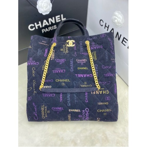 Chanel SHOPPING BAG 2566 albastru închis