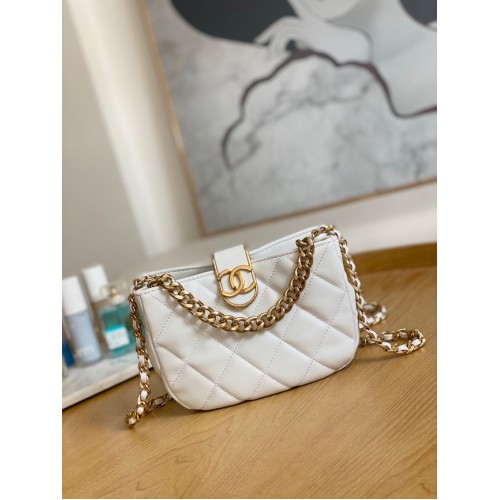 Chanel PUNGĂ MICĂ HOBO AS3475 ALBĂ