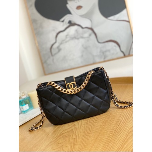 Chanel MIC HOBO BAG AS3476 negru
