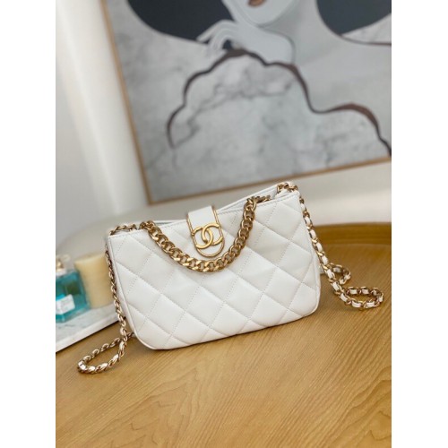 Chanel MIC HOBO BAG AS3476 alb