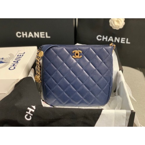 Chanel PUNGĂ MICĂ DE CUMPĂRĂTURI AS3400 albastră