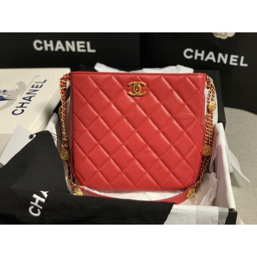 Chanel PUNGĂ MICĂ DE CUMPĂRĂTURI AS3400 roșie
