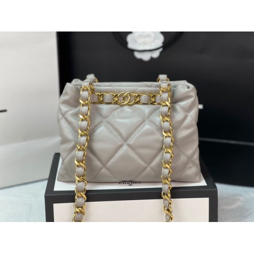 Chanel PUNGĂ MICĂ DE CUMPĂRĂTURI AS3502 GRI DESCHIS