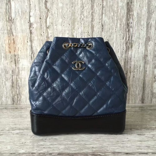 Rucsac Chanel din piele de oaie 93825 albastru