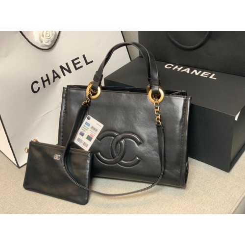 Geantă de umăr Chanel din piele de oaie AS3128 neagră