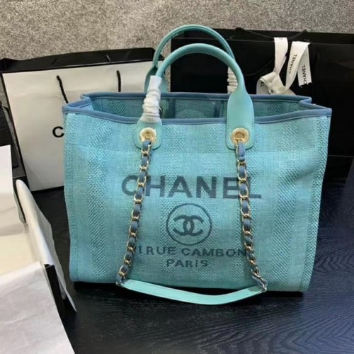 Geantă de cumpărături Chanel A66941 albastru deschis