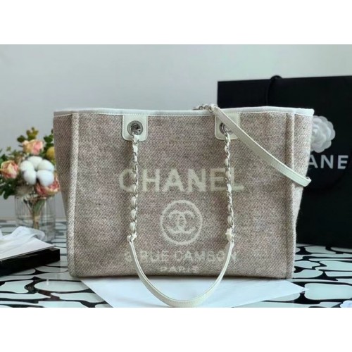 Geantă de cumpărături Chanel MM A67001 Crem