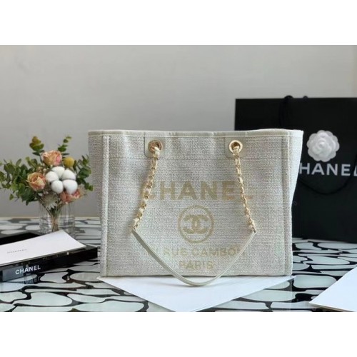 Geantă de cumpărături Chanel MM A67001 Albă