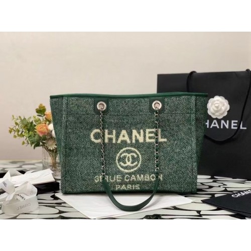 Geantă de cumpărături Chanel MM A67001 verde