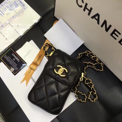 Geantă de umăr Chanel din piele originală CHA35590 neagră