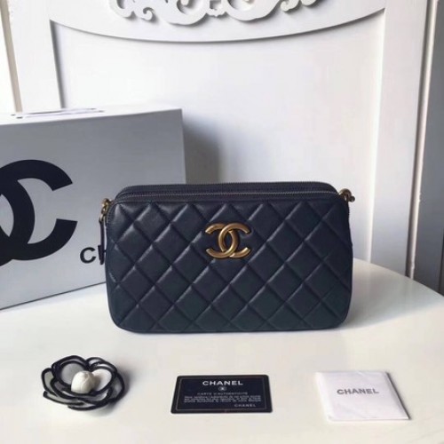 Geantă de umăr Chanel Original Sheepskin A66269 Royal