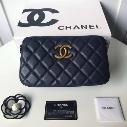 Geantă de umăr Chanel Original Sheepskin A66270 Royal