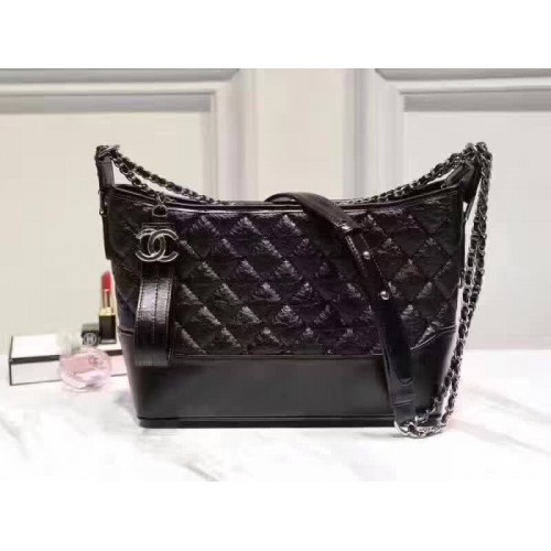 Geantă de umăr Chanel din piele de oaie A843567 Negru