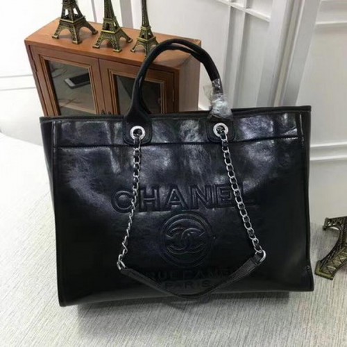 Geantă Chanel din piele de vițel CHA3626 Negru