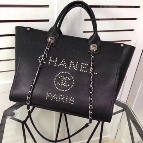 Geantă Chanel din piele de vițel CHA3627 Negru