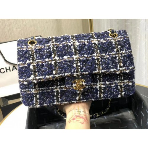 Chanel Twill moale A01112 albastru regal