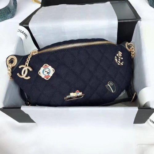Geantă de talie Chanel Original A57869 Albastru marin