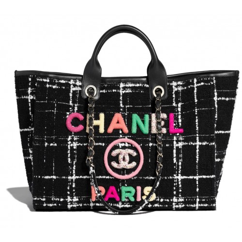 Geantă de cumpărături Chanel Weave Tote B66955 Neagră