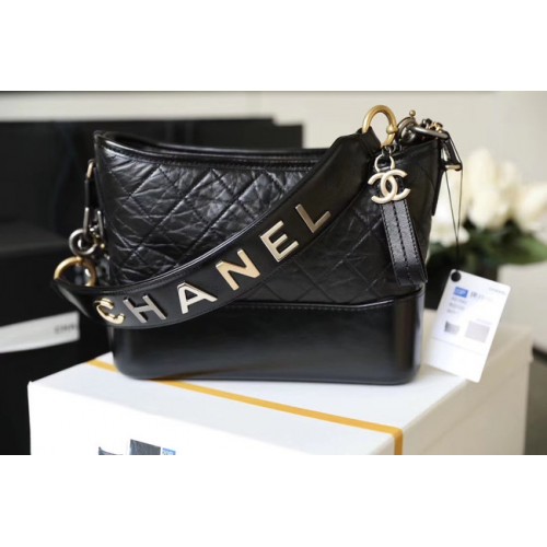 Geantă hobo Chanel Gabrielle A93824 neagră